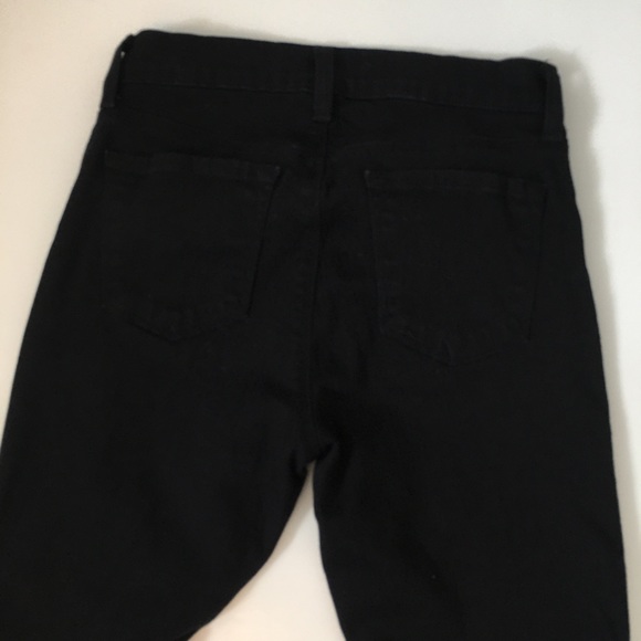 J Brand Hewson Black Skinny Jeans Zipper Knees 25 - Picture 7 of 10